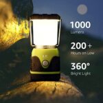 LE LED Campinglampe, Ultra Hell 1000 Lumen, 4 LeuchtmodiI Dimmbar Suchscheinwerfer, Batteriebetrieben Notfallleuchte für Stromausfällen, Wandern, Notfall, Ausfälle und so weiter – Bild 2