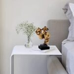 Uziqueif Skulptur Deko Stille Ist Eine Golden Abstrakte Kunst Statue Dekoration Wohnzimmer Büro Bar Café Eingang Statuen Und Skulpturen,Harz – Bild 5