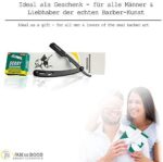 Van De Boos® Rasiermesser Set mit 100 Derby Wechselklingen - Hochwertiges Edelstahl Barber Bartmesser mit extra scharfen Klingen – Bild 7