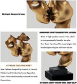 Uziqueif Skulptur Deko Stille Ist Eine Golden Abstrakte Kunst Statue Dekoration Wohnzimmer Büro Bar Café Eingang Statuen Und Skulpturen,Harz – Bild 4