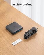 Anker PowerPort Atom III Slim USB-C Ladegerät, 65W 4-Port PIQ 3.0 & GaN Netzteil mit 45W USB-C Eingang, für MacBook, USB C Laptops, iPad Pro, iPhone, Galaxy, Pixel und mehr – Bild 7