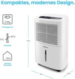 Pro Breeze Luftentfeuchter 12L in 24h Entfeuchtungsleistung - Raumgrösse ca. 120m³ (~20 m²) - mit 3 Betriebsarten, Digitalanzeige, Ablaufschlauch, Timer - Gegen Feuchtigkeit, Schimmel – Bild 8