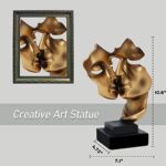 Uziqueif Skulptur Deko Stille Ist Eine Golden Abstrakte Kunst Statue Dekoration Wohnzimmer Büro Bar Café Eingang Statuen Und Skulpturen,Harz – Bild 2