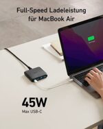Anker PowerPort Atom III Slim USB-C Ladegerät, 65W 4-Port PIQ 3.0 & GaN Netzteil mit 45W USB-C Eingang, für MacBook, USB C Laptops, iPad Pro, iPhone, Galaxy, Pixel und mehr – Bild 4