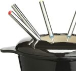 Kitchen Craft MasterClass Fleisch-/Käse-/Schokoladen-Fondue-Set aus Gusseisen, mit Sechs Edelstahlgabeln, 21 x 18 cm – Bild 2