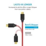 Anker Micro USB High Speed Sync und Ladekabel, rot, 1,8 m Länge, Packung von 2 – Bild 6