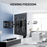 PERLESMITH TV Wandhalterung Schwenkbar Neigbar max.VESA 600x400mm für 37-75zoll Flach Curved Fernseher oder Monitor bis zu 60kg – Bild 2