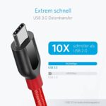 Anker PowerLine+ 90cm USB C Kabel auf USB 3.0 A, sehr Beständig für USB Typ-C Geräte Inklusive Galaxy S8, S8+,S9,S10, MacBook, Sony XZ, LG V20 G5 G6, HTC 10, Xiaomi 5 usw. – Bild 3