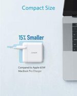 Anker PowerPort+ Atom III Kompaktes 60W PIQ 3.0 & GaN Tech USB-C-Wandladegerät, Doppel-Port mit PIQ 2.0 USB-A und 45W USB-C, USB-C Laptops, Macbook, iPad Pro, iPhone, Galaxy, Pixel und mehr – Bild 4