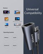 Anker PowerExpand USB-C auf Gigabit Ethernet Adapter, Aluminium, kompaktes Design, USB-C Ethernet Adapter, für MacBook Pro, MacBook Air 2018, iPad Pro 2018, XPS, und viele mehr – Bild 4
