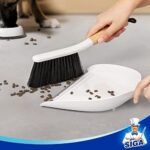 MR.SIGA Schaufel und Besen Set, Kehrblech und Handfeger Besen mit Kehrschaufel mit Bambusgriff, Kehrgarnitur für Haushalt – Bild 5