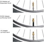KOHMUI Fahrradventil Adapter, 15er Premium Fahrrad Ventil Set, Alle Ventiladapter SV AV DV Dunlop Französisches Blitzventil Autoventil Sclaverandventil mit Dichtring für Kompressor Fahrradpumpe – Bild 4