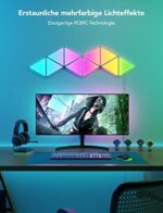 Govee Glide Triangel LED Light Panels, RGBIC Triangle Lichtpanels, Smart Wi-Fi LED Wandleuchten, Farbwechsel, Music Sync, DIY, App-Steuerung, funktioniert mit Alexa und Google Assistant – Bild 2
