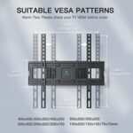 PERLESMITH TV Wandhalterung, Schwenkbare Neigbare TV Halterung für 32-55 Zoll Flach & Curved Fernseher oder Monitor bis zu 45kg, max.VESA – Bild 6