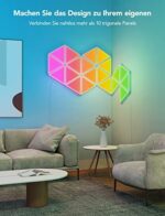 Govee Glide Triangel LED Light Panels, RGBIC Triangle Lichtpanels, Smart Wi-Fi LED Wandleuchten, Farbwechsel, Music Sync, DIY, App-Steuerung, funktioniert mit Alexa und Google Assistant – Bild 7