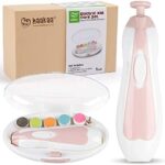 Haakaa Elektrischer Baby-Nagelknipser, Baby-Nagelfeilen-Set mit 6 Maniküren und LED-Licht für Neugeborene, Kleinkinder oder Erwachsene