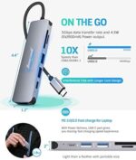 Hiearcool USB C Hub, USB C Adapter MacBook Pro Adapter, 7 in 1 mit 4K HDMI-Ausgang, kompatibel für Laptop und andere Typ- C- Geräte – Bild 6