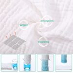 YOOFOSS Mullwindeln Spucktücher Mulltücher Saugstark Waschlappen Baumwolle Faltwindeln für Baby Kochfest Premium Qualität – Bild 3