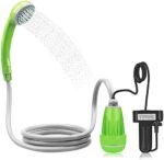 LIBERRWAY Campingdusche, Aussen- und Inneneinsatz Camping Dusche mit Wiederaufladbarer Akku, 1.8m Duscheschlauch Outdoor Dusche mit Pumpe für Garten Strand Camping Reisen Autowäsche