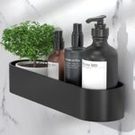 Qeekzeel Duschregal Ohne Bohren Duschkorb Organizer Nagelfrei Selbstklebend Duschablage Gewürzregal Selbstklebend Kein Schaden Wandhängend Matte Finish Für Badezimmer