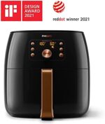 Philips Premium Airfryer, Fritteuse ohne Öl, Smart Sensing, Rapid Air und Fettentfernungstechnologie, NutriU App mit Rezepten – Bild 2