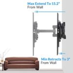 TV Wandhalterung Fernseher wandhalterung Schwenkbar Neigbar TV Halterung für 20-60 Zoll Flach &Curved LCD LED, Monitor bis zu 50kg, max.VESA 400x400 – Bild 5