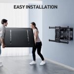 PERLESMITH TV Wandhalterung Schwenkbar Neigbar max.VESA 600x400mm für 37-75zoll Flach Curved Fernseher oder Monitor bis zu 60kg – Bild 7