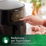 Philips Essential Airfryer XL, Fritteuse ohne Öl, Rapid Air Heisslufttechnologie, Touchscreen, NutriU App mit Rezepten – Bild 4