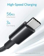 Anker USB C Kabel [2 Stück] 1,8 m doppelt-geflochtenes Nylon Type C Ladekabel, für Samsung Galaxy S8 S8+ S9 S9+ S10, HTC 10, Sony XZ, LG V20 G5 G6, Xiaomi 5 – Bild 3