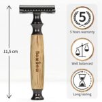 Rasierhobel Damen Und Herren, Safety Razor mit Bambusgriff, Nassrasierer Damen Und Herren, Rasierhobel, Einklingen Rasierer , Zero Waste Produkte, Eco Rasierer Damen und Herren, Bambaw – Bild 2