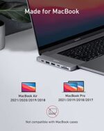 Anker 547 USB-C Hub für MacBook, Kompatibel mit USB-C Multifunktionsanschluss, 100W Power Delivery, 4K HDMI, USB-C, 2 USB-A Datenports, SD/microSD Speicherkartenleser – Bild 2