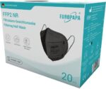 EUROPAPA® 20x FFP2 Schwarz Maske 5 Lagen Mundschutzmaske CE Stelle zertifiziert Atemschutzmasken hygienische Einzelverpackung EU 2016/425 – Bild 3