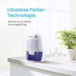 Pro Breeze Luftentfeuchter Mini 500ml Entfeuchter gegen Feuchtigkeit, Schmutz und Schimmel in kleinen Räumen im Haus, Abstellkammer, Kleiderschrank oder Wohnwagen – Bild 2