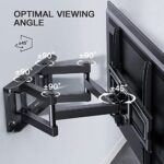 PERLESMITH TV Wandhalterung, Schwenkbare Neigbare TV Halterung für 32-55 Zoll Flach & Curved Fernseher oder Monitor bis zu 45kg, max.VESA – Bild 3