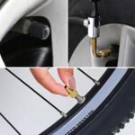 URAQT Luftdruckprüfer, Reifenfüller Reifendruckprüfer, 220 PSI-Reifenfüll-Messgerät Reifendruckmesser Multifunktion Luftdruckprüfer mit Ventil Kern Werkzeug, Kompressor Zubehör – Bild 6