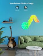 Govee Glide Triangel LED Light Panels, RGBIC Triangle Lichtpanels, Smart Wi-Fi LED Wandleuchten, Farbwechsel, Music Sync, DIY, App-Steuerung, funktioniert mit Alexa und Google Assistant – Bild 5