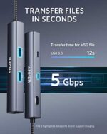 Anker PowerExpand 6-in-1 USB-C Ethernet Adapter, PD Ethernet Hub, 65 PD, 4K HDMI, 1Gbps Ethernet, USB-C Daten, 2 USB 3.0 Datenports, kompatibel mit MacBook Pro, MacBook Air, iPad Pro, XPS – Bild 5