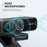 Anker PowerConf C300 Smart Full HD Webcam, mit Mikrofon, AI Framing & Autofokus, 1080p, 60 FPS Geräuschunterdrückung, Regulierbares Blickfeld, HDR, Lichtkorrektur, Zoom-Zertifiziert – Bild 3