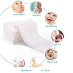 YOOFOSS Mullwindeln Spucktücher Mulltücher Saugstark Waschlappen Baumwolle Faltwindeln für Baby Kochfest Premium Qualität – Bild 4