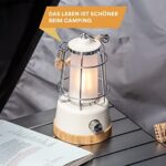 Skandika LED-Lampe Kiruna | Retro Outdoor Campinglampe mit Powerbank, stufenlos dimmbar, kabellos, Akku, aufladbar, USB, warm- und kaltweiss, 75h Leuchtzeit – Bild 9