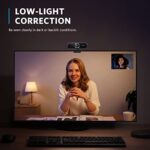 Anker PowerConf C300 Smart Full HD Webcam, mit Mikrofon, AI Framing & Autofokus, 1080p, 60 FPS Geräuschunterdrückung, Regulierbares Blickfeld, HDR, Lichtkorrektur, Zoom-Zertifiziert – Bild 4