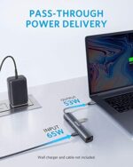Anker PowerExpand 6-in-1 USB-C Ethernet Adapter, PD Ethernet Hub, 65 PD, 4K HDMI, 1Gbps Ethernet, USB-C Daten, 2 USB 3.0 Datenports, kompatibel mit MacBook Pro, MacBook Air, iPad Pro, XPS – Bild 3