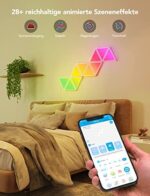 Govee Glide Triangel LED Light Panels, RGBIC Triangle Lichtpanels, Smart Wi-Fi LED Wandleuchten, Farbwechsel, Music Sync, DIY, App-Steuerung, funktioniert mit Alexa und Google Assistant – Bild 4