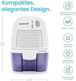 Pro Breeze Luftentfeuchter Mini 500ml Entfeuchter gegen Feuchtigkeit, Schmutz und Schimmel in kleinen Räumen im Haus, Abstellkammer, Kleiderschrank oder Wohnwagen – Bild 3