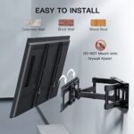 PERLESMITH TV Wandhalterung, Schwenkbare Neigbare TV Halterung für 32-55 Zoll Flach & Curved Fernseher oder Monitor bis zu 45kg, max.VESA – Bild 7