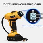 AstroAI 2 in 1 Metallzylinder Luftkompressor 20V Akku & 12V Auto, Netzteil Tragbare Kabellose Elektrischer Kompressor 160PSI Digitaler Luftpumpe für Autos Motorräder – Bild 3