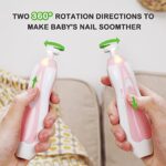 Haakaa Elektrischer Baby-Nagelknipser, Baby-Nagelfeilen-Set mit 6 Maniküren und LED-Licht für Neugeborene, Kleinkinder oder Erwachsene – Bild 4