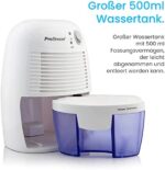 Pro Breeze Luftentfeuchter Mini 500ml Entfeuchter gegen Feuchtigkeit, Schmutz und Schimmel in kleinen Räumen im Haus, Abstellkammer, Kleiderschrank oder Wohnwagen – Bild 5