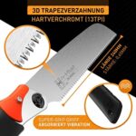 HARDTWERK Zen Japansäge klappbar (Kataba) 240 mm aus SK4 Karbonstahl für Heimwerker & Gewerbe - japanische Säge Feinsäge für Holz - Zugsäge Holzsäge – Bild 3