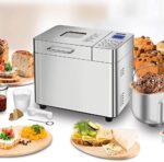UNOLD Brotbackautomat Backmeister Edel, 550 W, 750-1000 g Brotgewicht, Keramik-Beschichtung, 68456, Silber, L 26,7 cm X B 36,9 cm X H 30,6 cm – Bild 2